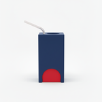 SquishStop no-squeeze juice box holder in dark blue