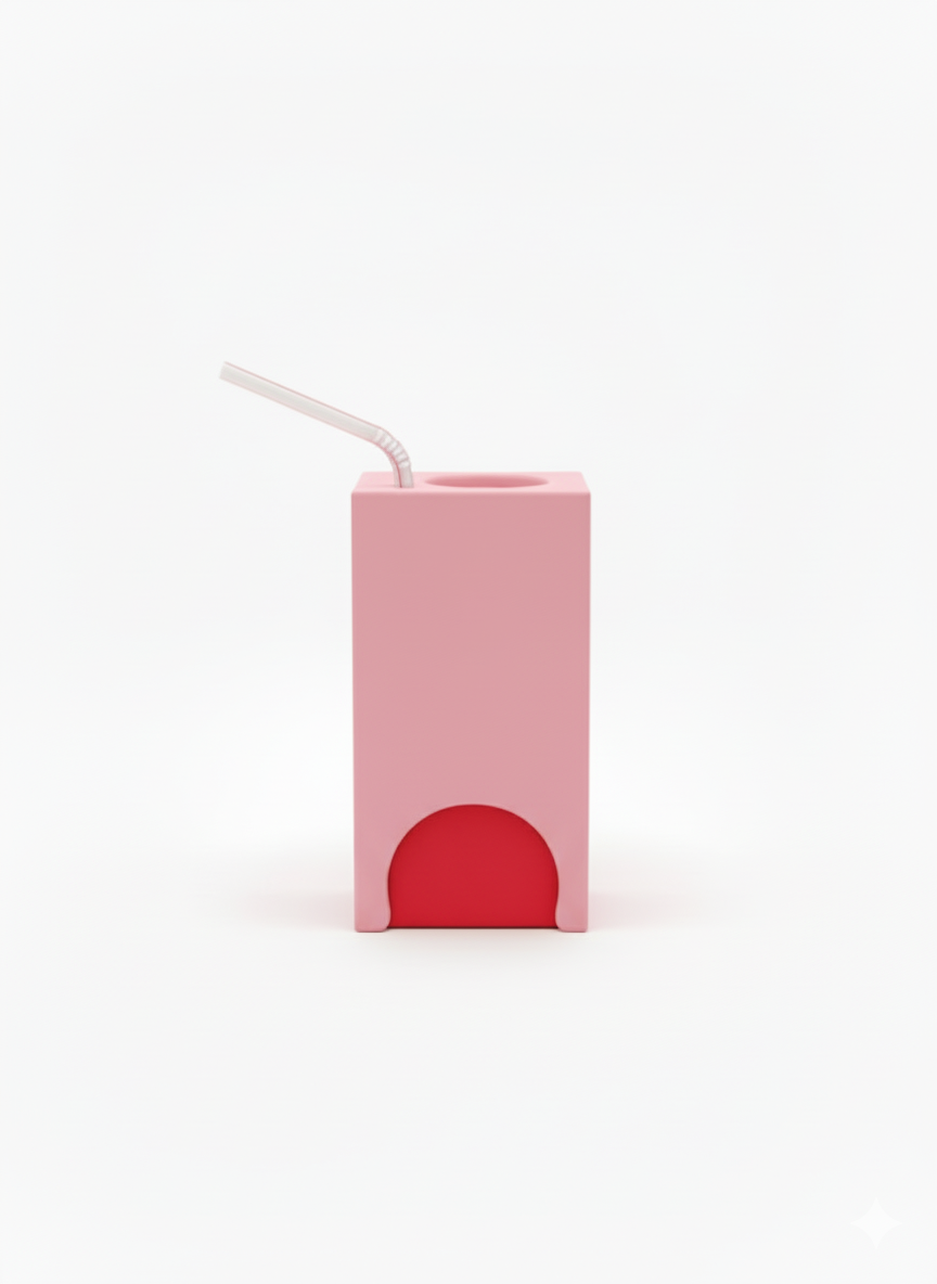 SquishStop juice box holder in pink